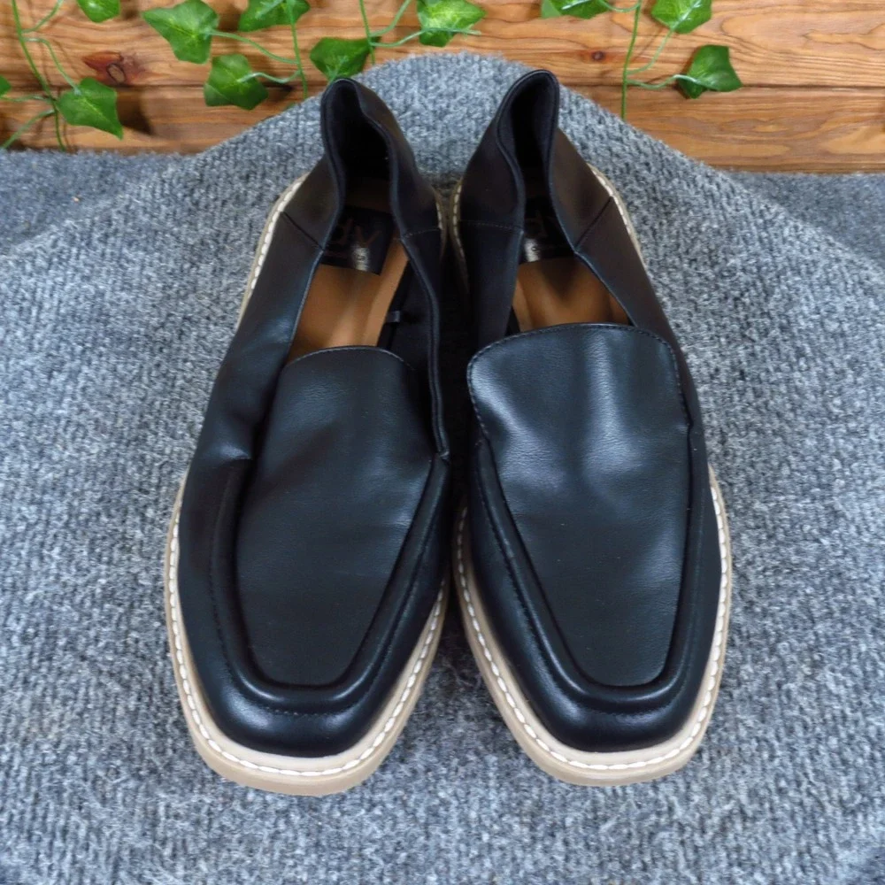 DV Dolce Vita Flirty Women Loafers Size 7 Work Office Black Synthetic Leather